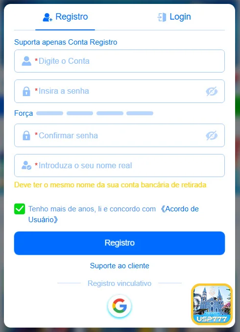 Acesse sua conta na USP777 com segurança - usp777.com